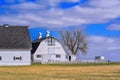 Country Barn Landscape, White Barn, Fence