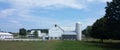 Amish White barn and house in Pennsylvania Royalty Free Stock Photo
