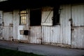 White Barn, Open Door Royalty Free Stock Photo