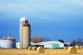 White Barn Scene Royalty Free Stock Photo