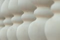 White baroque balustrade forming pattern, vintage retro architectural feature