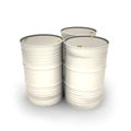 White barrels on a white background Royalty Free Stock Photo