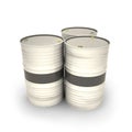 White barrels on a white background Royalty Free Stock Photo