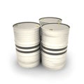 White barrels on a white background Royalty Free Stock Photo