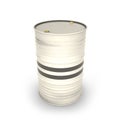 White barrels on a white background Royalty Free Stock Photo