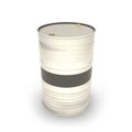 White barrels on a white background