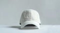 White Baseball Cap on White