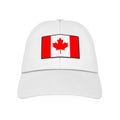 White Baseball Cap with Canada Flag. 3d Rendering