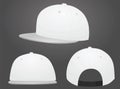 White baseball cap. grey visor