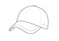 White baseball cap, vector, corel draw Royalty Free Stock Photo