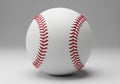 White baseball featuring prominent red stitching, typically used in Royalty Free Stock Photo