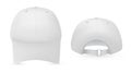 White baseball hat template.