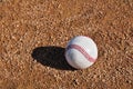 White Baseball on the Infield