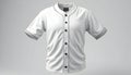 White Baseball Jersey Isolated on a Plain Backdrop Royalty Free Stock Photo