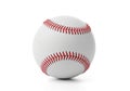 White baseball with red stitching on Royalty Free Stock Photo