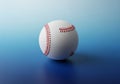 White baseball with red stitching on Royalty Free Stock Photo