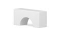 White basic foundation arch showcase rectangular stand platform realistic vector illustration