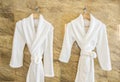 White bathrobe