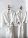 White bathrobe