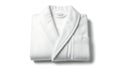 A white bathrobe on a white background (ai generated) Royalty Free Stock Photo