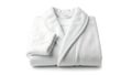 A white bathrobe on a white background (ai generated) Royalty Free Stock Photo