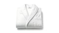 A white bathrobe on a white background (ai generated) Royalty Free Stock Photo