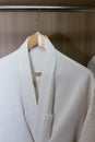 White bathrobes hanging Royalty Free Stock Photo