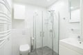 White bathroom, esteth design and interior.