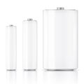White battery template. Royalty Free Stock Photo