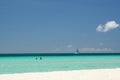 Swimming in the Sulu sea. White Beach. Boracay. Malay. Aklan. Western Visayas. Philippines Royalty Free Stock Photo