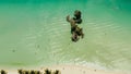 Boracay island with white sandy beach, Philippines Royalty Free Stock Photo