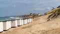 White beach houses in Denmark