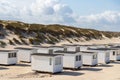 White beach houses in Denmark