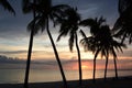 White beach, station two, at sunset. Boracay Island. Aklan. Western Visayas. Philippine Royalty Free Stock Photo