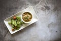 White Bean Chicken Chili with a Salad Royalty Free Stock Photo