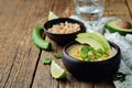 White bean chicken chili Royalty Free Stock Photo