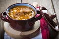 White beans and pork meat stew Royalty Free Stock Photo