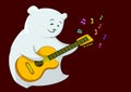 White bear-guitarist