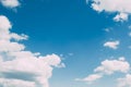 White beautiful fluffy clouds on a blue clear sky Royalty Free Stock Photo