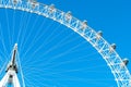 White Beautiful large Ferris wheel with blue sky