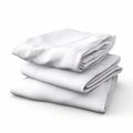 White Bed Sheets - 3d Illustration Of Three Stack