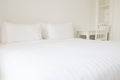 White bed sheets and pillows Royalty Free Stock Photo