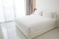 White bed sheets and pillows Royalty Free Stock Photo
