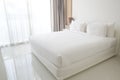 White bed sheets and pillows