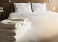 White bedding and towel set