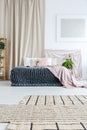 Bedroom with curtain Royalty Free Stock Photo