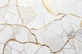 White, beige and gold abstract kintsugi background