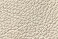 White beige leather texture background with pattern, closeup. Royalty Free Stock Photo