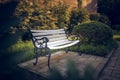 White Bench in the garden 5