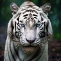 White Bengal tiger portrait